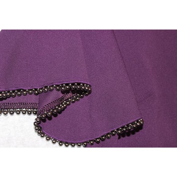 DKNY Women's Purple Bell Sleeve‎ with Bead trim Dress Size 8 NWT - Picture 3 of 8